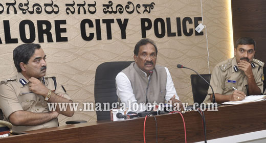 K J George in Mangalore Commissioner office